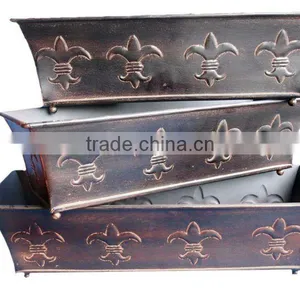 Fleur de Lis Planters, Long Window Planters thumbnail-1