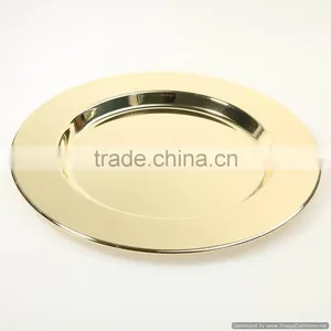 Golden Stylish Indian Centerpiece Charger Plate thumbnail-1