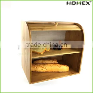 Bamboo Bread Bin/ Food Storage Box Homex-BSCI thumbnail-1