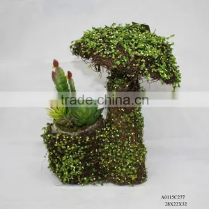 Natural Vine Garden Planter With Mushroom Shape thumbnail-1