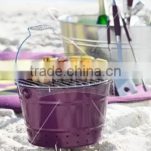 High Quality Colorful Camping Bucket BBQ Grills thumbnail-2