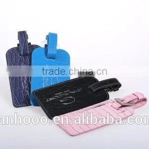 Customize PU Faux Leather Fashion Crocodile Skin Pattern Luggage Baggage Tag Handbag Tags thumbnail-5