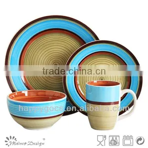 Cheap Stoneware Dinnerware Set Handpainting Service for 4 Persons thumbnail-1