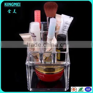 Two Tiers Acrylic Cosmetic Display With Drawers to Holder Cosmetic Brush,nail thumbnail-1