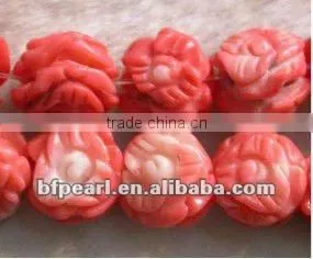 Pink Coral Flower Beads thumbnail-1