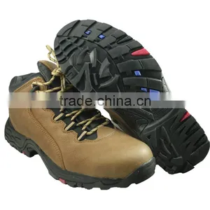 NMSAFETY New Style Rubber Sole Cement Safety Shoes Brown Color Crazy Horse Leather thumbnail-1