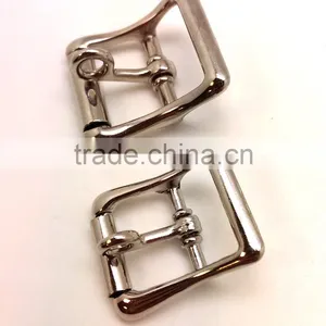1" Center Bar Buckle With Lockable Prong, Zinc Alloy Strap Buckle in Nickel Plate thumbnail-6