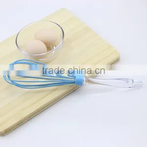 Blue Wire Loops Acrylic Handle Silicone Whisk for Egg thumbnail-3