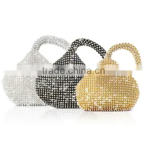 1 Pc Triangle Full Rhinestones Women Bag Bolsa Feminina Messenger Bags Women's Evening Clutch Bag Party Prom Wedding Purse thumbnail-1