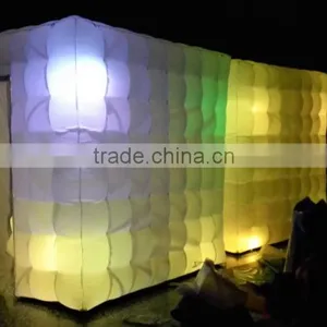 New Advertising 3D LED Inflatable Photo Booth Enclosure LED Wedding Inflatable Photobooth Shell thumbnail-2