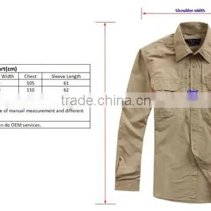 Slim Soft Comfortable Outdoor Quick Dry 100% Nylon Mens Long Sleeves Casual Pants Shirts thumbnail-2