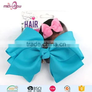 196 Colors Hot-selling Hair Ribbon Bows With Display Card thumbnail-1
