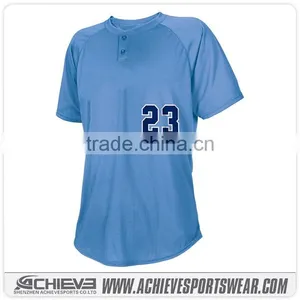 Blanks 3 Buttons Baseball Tee Shirts Wholesale thumbnail-2