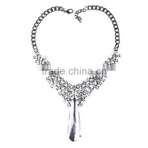 New Fashion Big Teardrop Pendant Choker Necklace for Women Accessories thumbnail-4