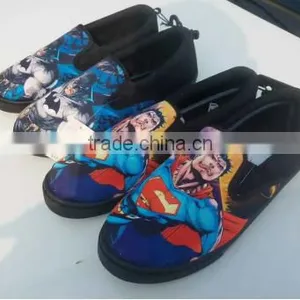 Adult Cartoon Pattern Black Canvas Shoes No Name Brand Slip On Casual Shoe Surplus Stock Liquidation thumbnail-2