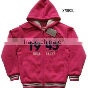 2016 New Fashion Girls Fleece Jackets With Hood (PG-8789GA/B/C) thumbnail-1