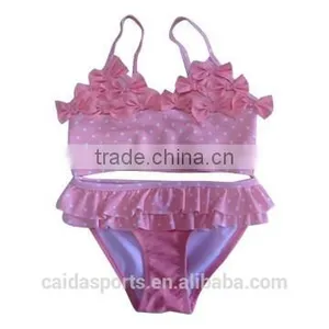 Lovely Pink Baby Girl Bikini With Lace thumbnail-1