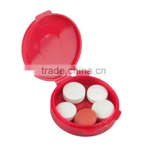 USA Made Round Pill Box - Handy Pocket-sized Holds up to 5 Pills and Comes With Your Logo thumbnail-2