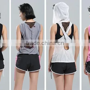 Factory Wholesale Custom Hot Sale Sleeveless Gym Vest Womens Yoga Tank thumbnail-6