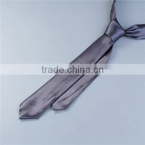 High Quality Polyester Necktie Dark Gray Mens Ties thumbnail-1
