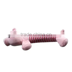 Plush Giggle Ball Training Chew Sound Activity Squeaky Toy Pig Animal Pink thumbnail-3
