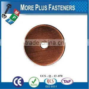 Made in Taiwan Fender Washer Zinc Plated Silicon Bronze Stainless Steel Thick thumbnail-3