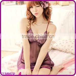 The Skirt With Shoulder-straps Lingerie Sleepwear Nightgown Multilayer Lace Strapless, Translucent That Wipe a Bosom Dark Pink thumbnail-1