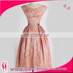 Long Sleeve High Neckline Latest Lace DressesElegant High Quality Bulk Kids Party Wedding Children Dress thumbnail-1