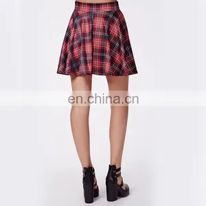 Red and Black Checked Cheer Leading Skirt thumbnail-2