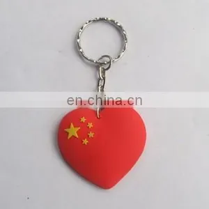 Lovely Custom Shaped Soft PVC Heart Shaped Key Chain thumbnail-1