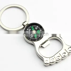 Multifunctional Foot Shape Beer Bottle Opener Keychain With Compass thumbnail-1