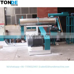 Small Size Cheap Floating Fish Feed Pellet Machine / Animal Fish Feed Pellet Processing Extruder Machine thumbnail-2