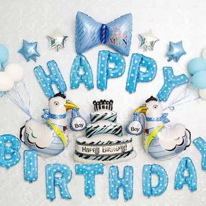 Cheap Foil Balloon Set Happy Birthday Multi Colors Fast Delivery thumbnail-1
