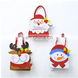 Cute Snowman Santa Claus Trick Or Treat Halloween Felt Candy Tote Bag thumbnail-3