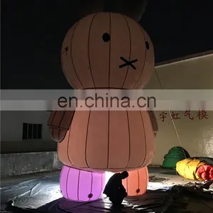 Attracting Adults and Kids Colorful LED Inflatable White Rabbit Cartoon Model For Event Evening Party,Commercial Advertising thumbnail-5
