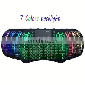 Hot Selling Backlight 2.4GHz I8 Mini Wireless Keyboard Touch I8 Air Fly Mouse Backlit Keyboard For Android Tv Box thumbnail-3