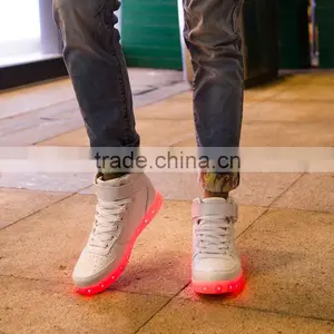 2016 New Fashion Athletic Men and Women Running Shoes Led Shoes,no Lace Canvas Shoes for Adults or Kids thumbnail-4