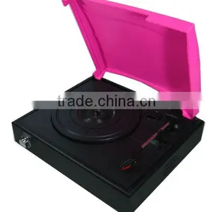 Simple Style!!! DS-2018: Retro Record Player With PC Recording/RCA Stereo Outputs/3 Speed thumbnail-1