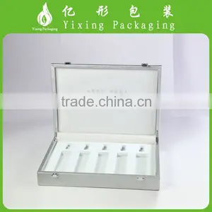 Best Sell Factory Custom Made Silver Leather Hinged Box for Diamant thumbnail-2