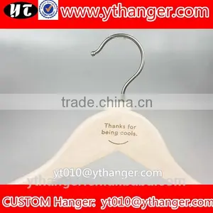 YY0524 Women or Men Flat Wooden Suit Hanger With Trousers Clips thumbnail-3
