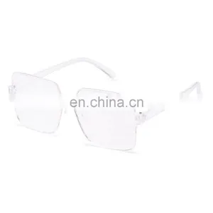 2019 Made in China, Fashion Boys Girls Lightweight Funny Wholesale Pink Square Sunglasses Uv400 Big Glasses Frame Kids/ thumbnail-5