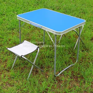 Portable Folding Picnic Outdoor Table Metal Square Modern BBQ Mini Table thumbnail-4