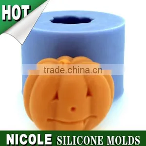 LZ0115 Nicole Silicone Pumpkin Mold Candle thumbnail-1