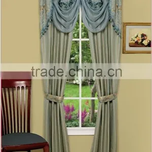 Yarn Dye Jacquard Split Window Curtain With Valance Quality Choice thumbnail-1
