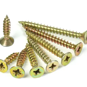 Chipboard Screw/Double Csk Head (pozi or Cross) Yellow Zinc thumbnail-1