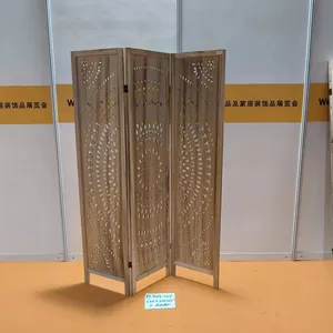 Decorative Wooden Panel Chinese Ancient Style Room Divider for Home Office Artistic Partition Wall Screen for Living Room thumbnail-1