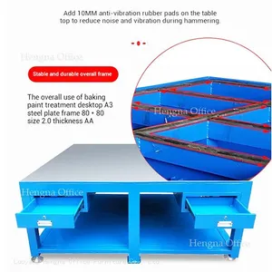 Heavy Duty Workbench With Steel Top and Built-in Tool Drawers Serving Garage, Workshop, and Mechanic Shops thumbnail-5