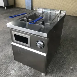 Electromagnetic Deep Fryer for Fried Dough Sticks, Cabinet-style French Fry Machine, Single-cylinder Deep Fryer, Commercial Electric Deep Fryer for Fried Chicken Steaks, Kitchen Equipment thumbnail-3
