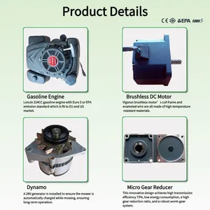 Vigorun VTC550 High Quality CE Approved Grass Cutting Machine Remote Height Adjustment 4 Stroke String Mower 35° thumbnail-3