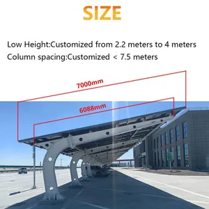 Electric Car Charging Station System Solar Powered Solar Panel Carport thumbnail-3